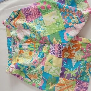 Lily Pulitzer patterned wide leg shorts